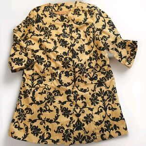 Elegant Black and Gold Trench Coat